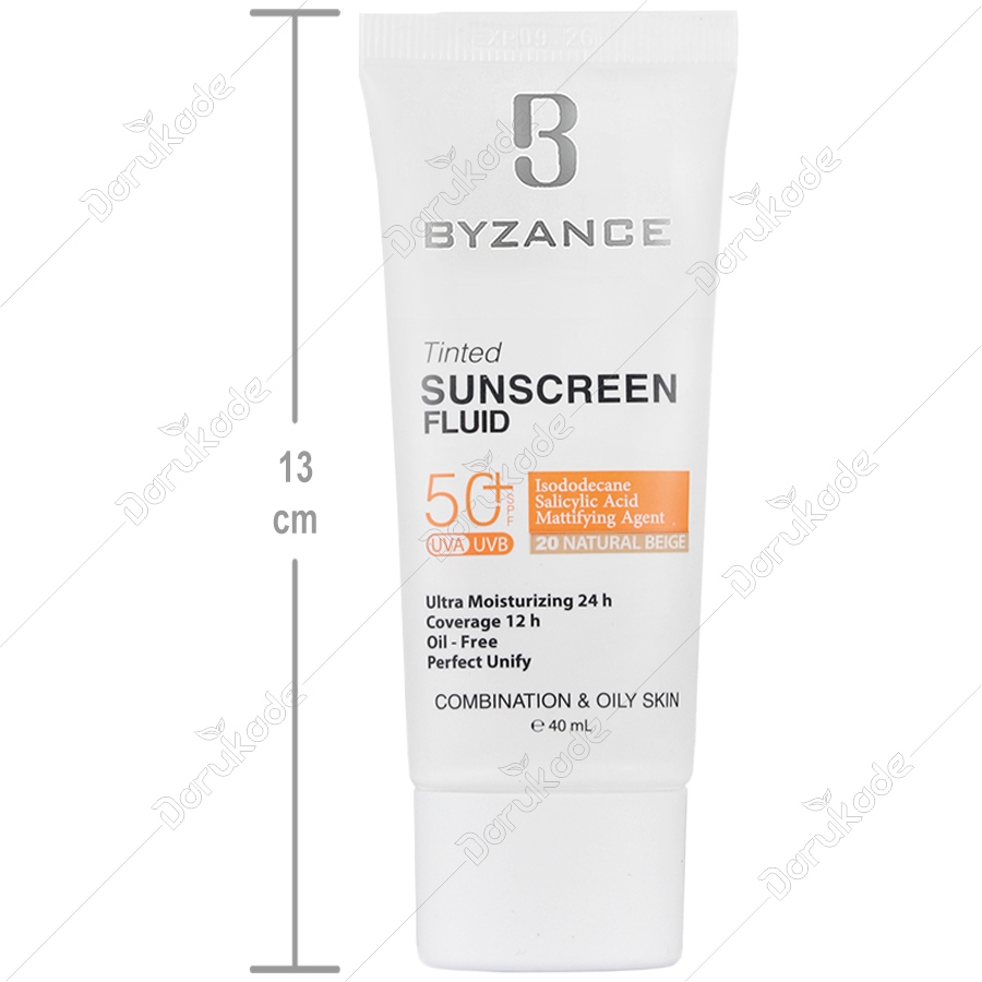 فلوئید ضد آفتاب رنگی+ SPF 50 مخصوص پوست چرب و مختلط بژ طبیعی